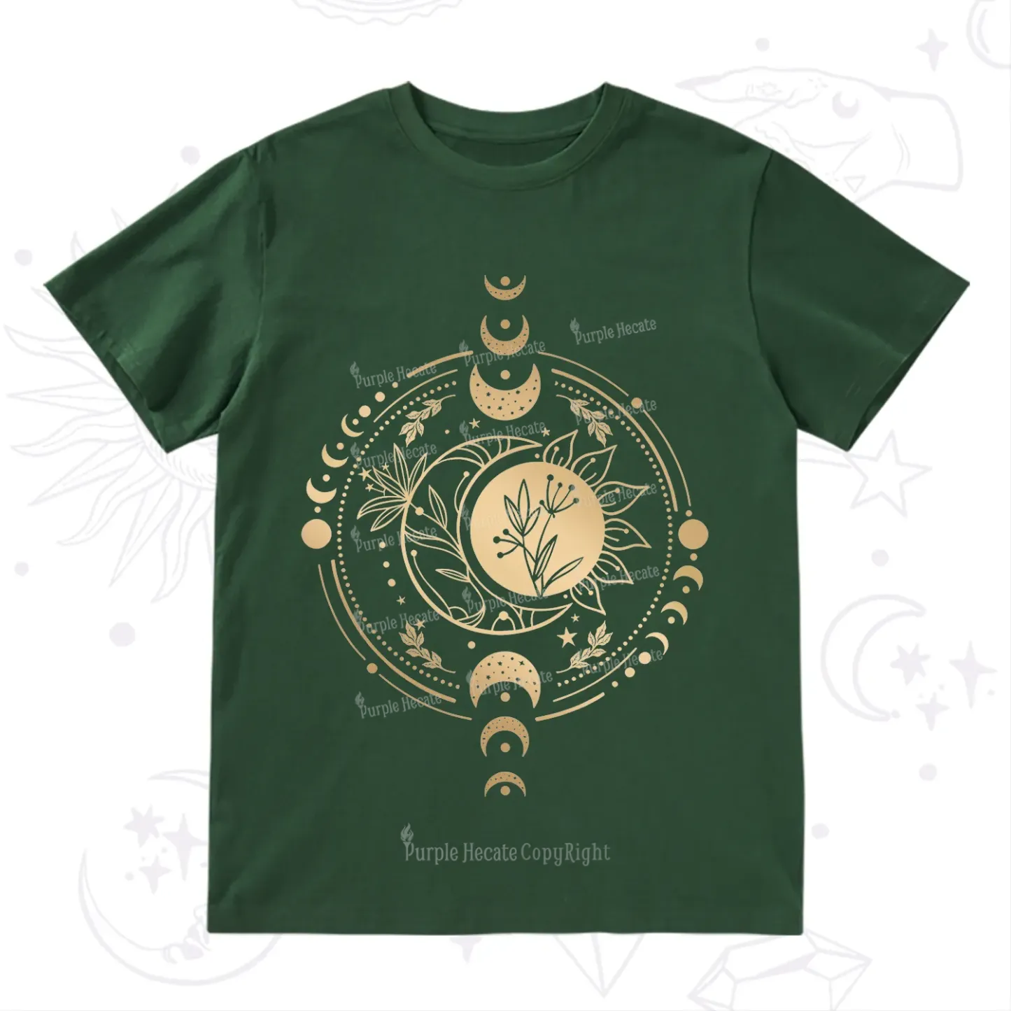 Purplehecate Mystic Moon And Sun T-Shirt