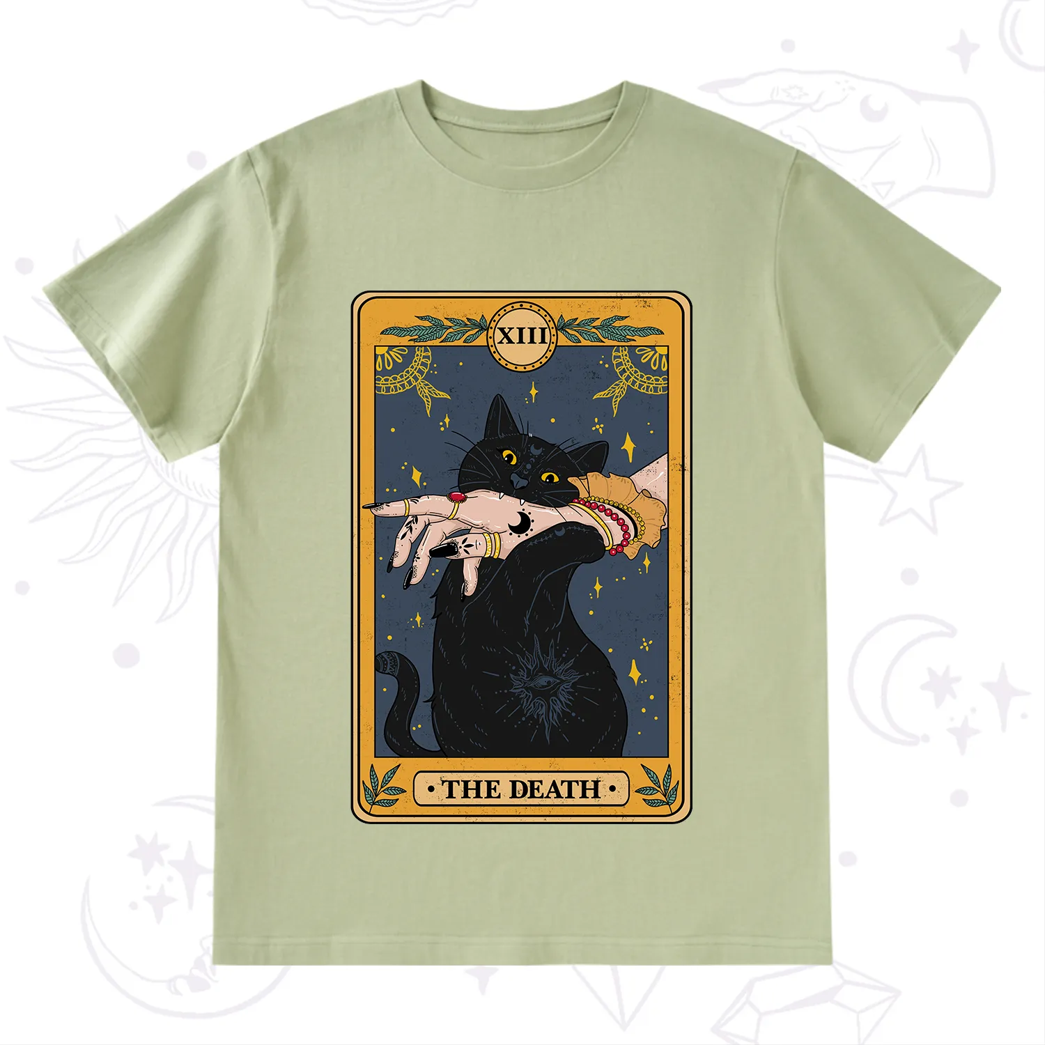 Purplehecate The Death Card Tarot Cat T-Shirt