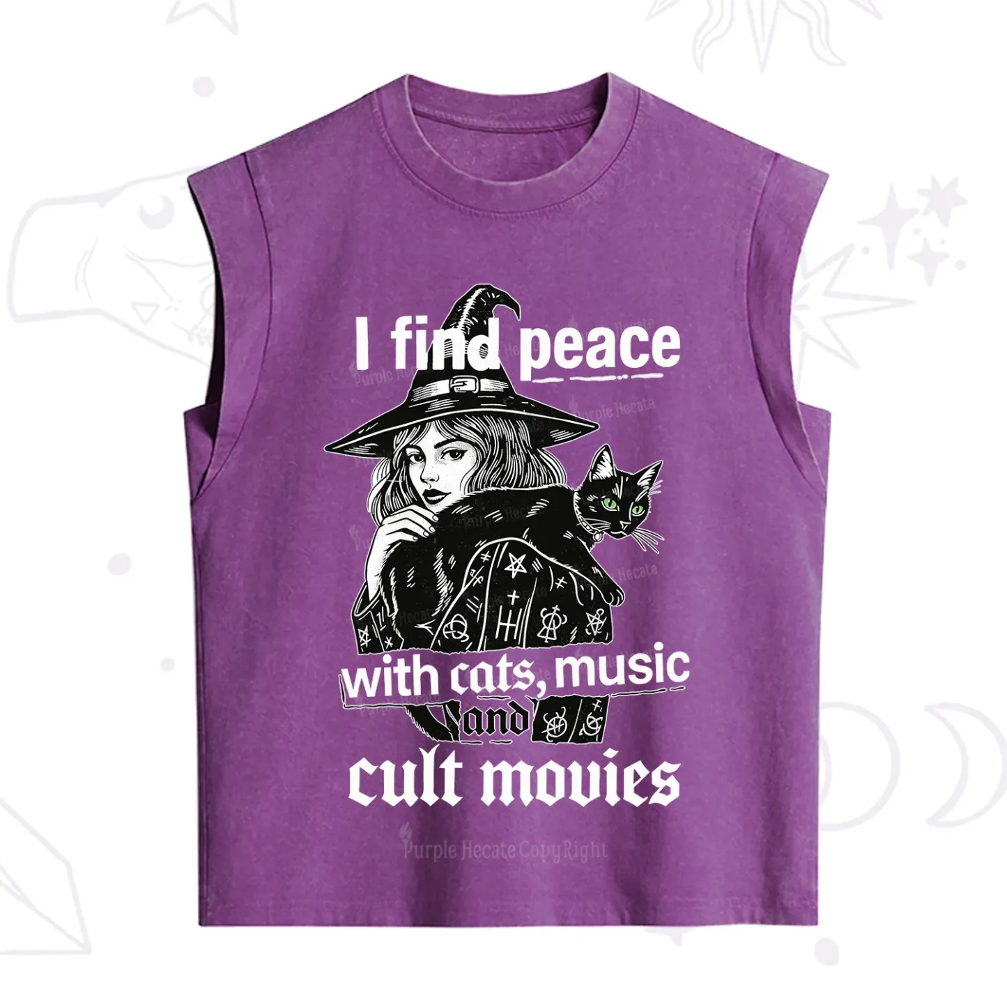[Copy]Purplehecate Mothman Vintage Washed Tank