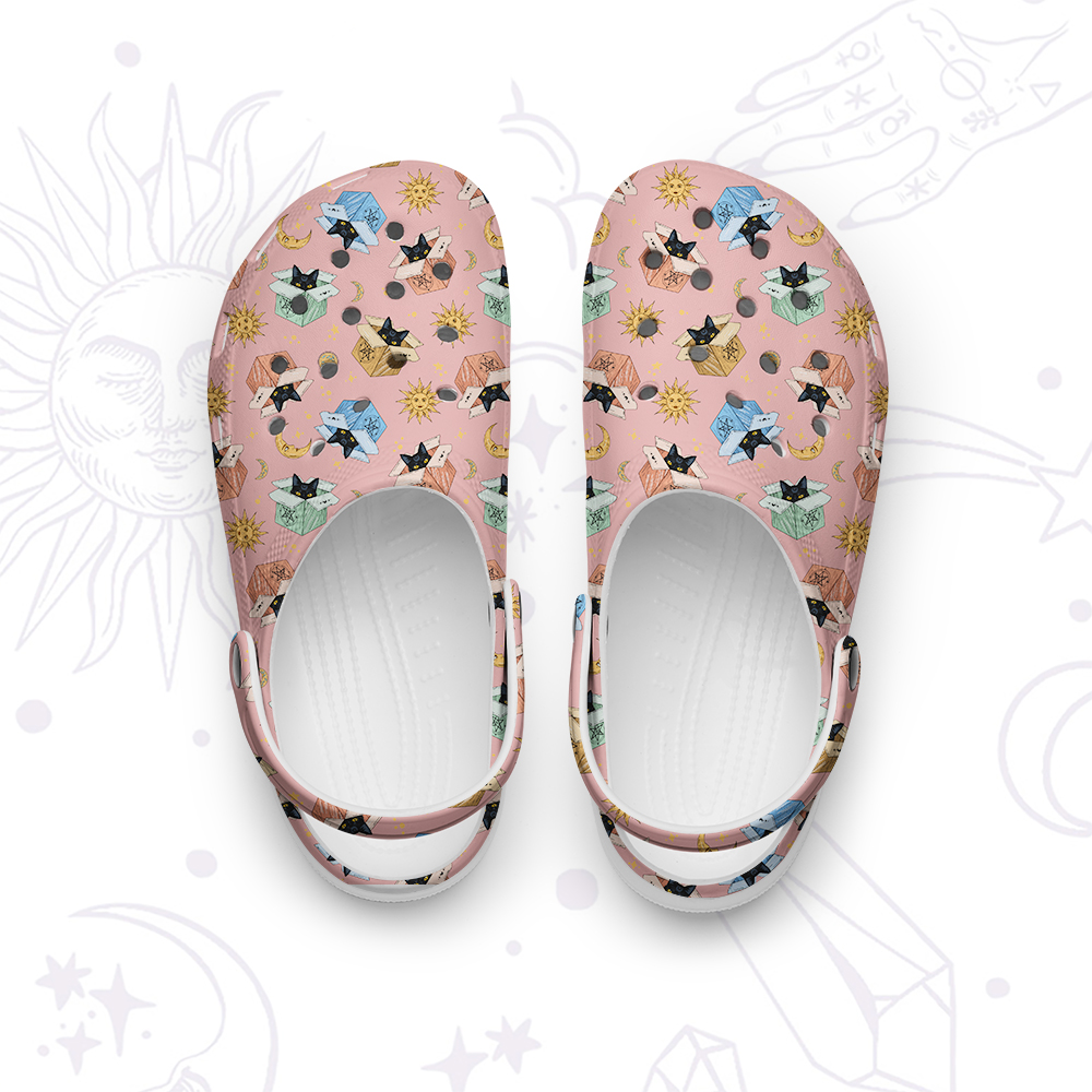 Purplehecate Magical Black Cat Rubber Clogs