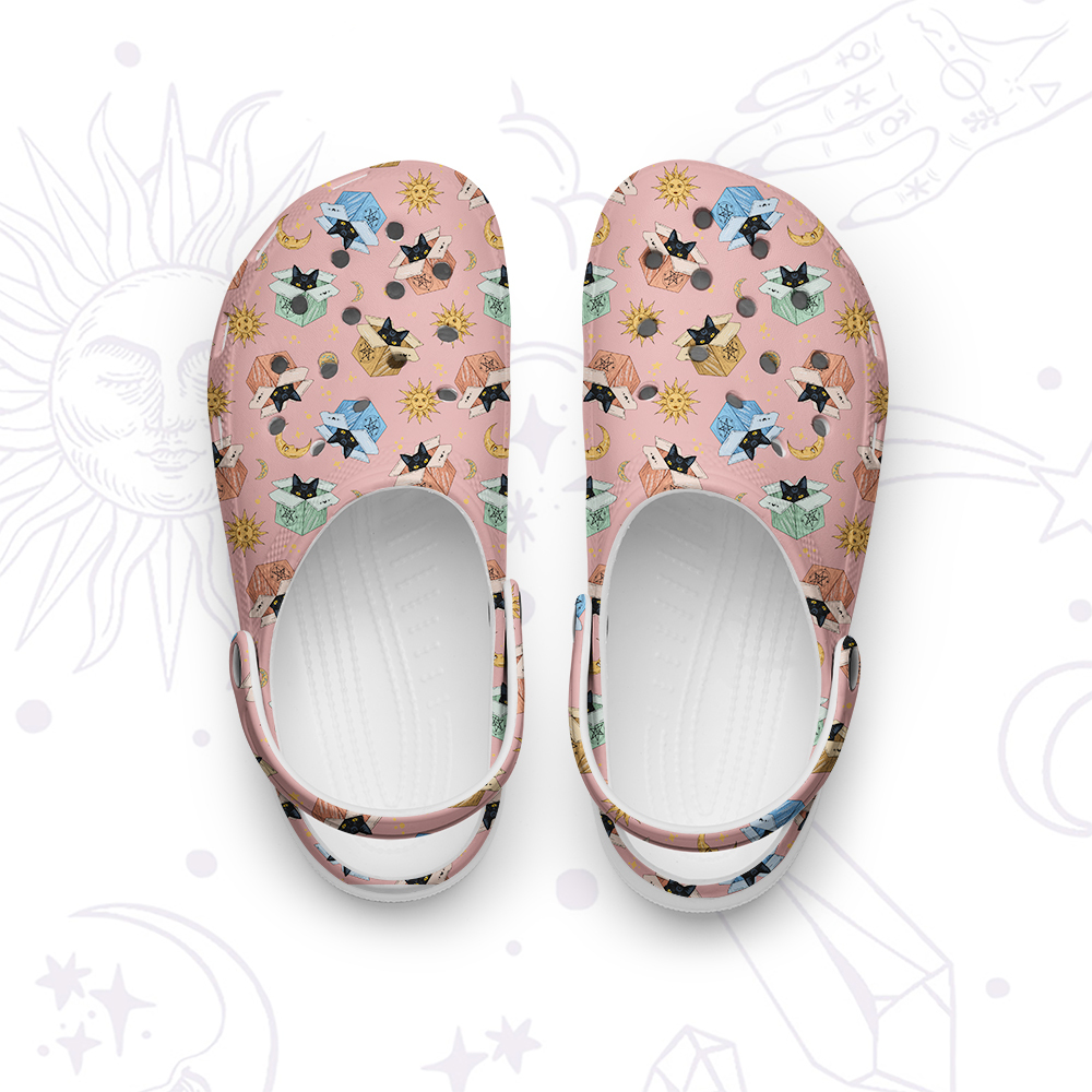 Purplehecate Magical Black Cat Rubber Clogs