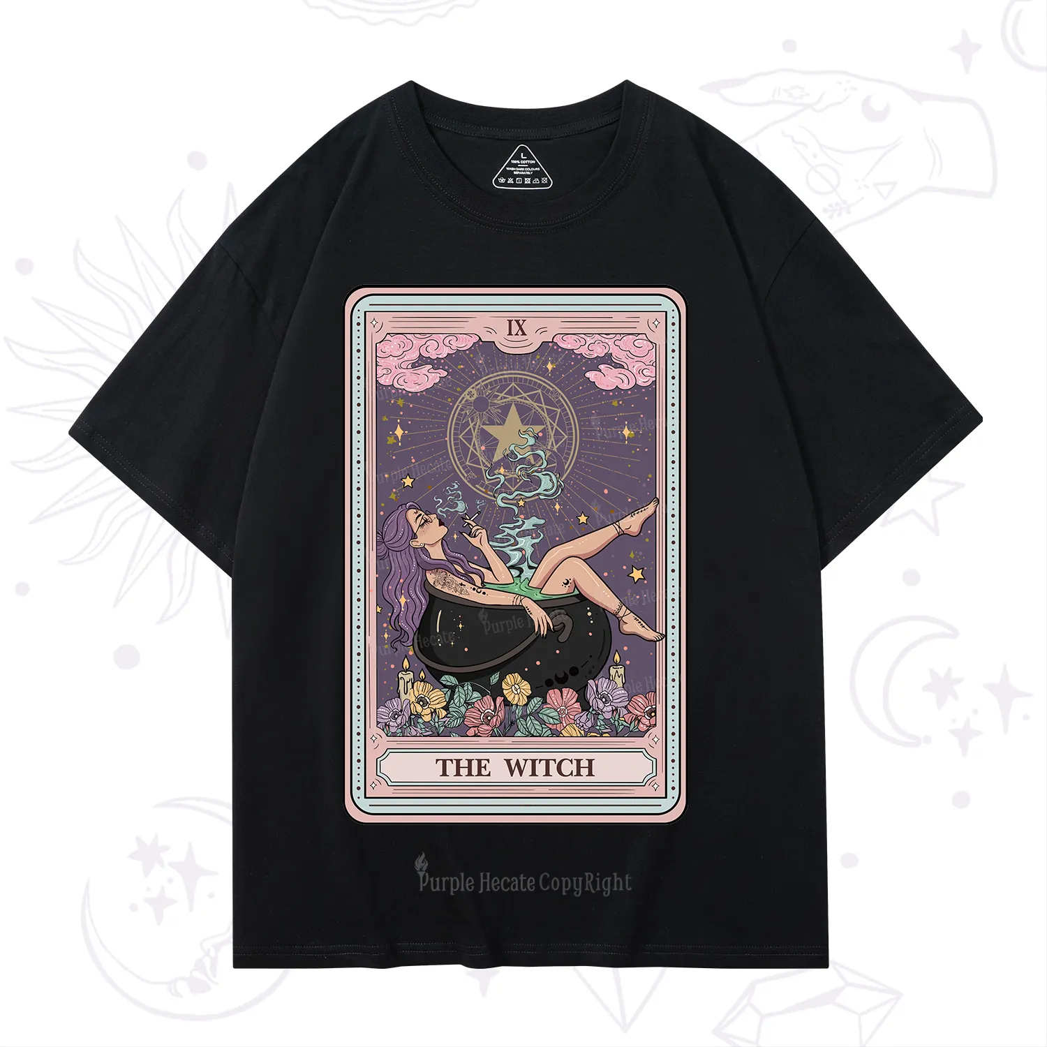 Purplehecate The Witch Tarot Card T-Shirt