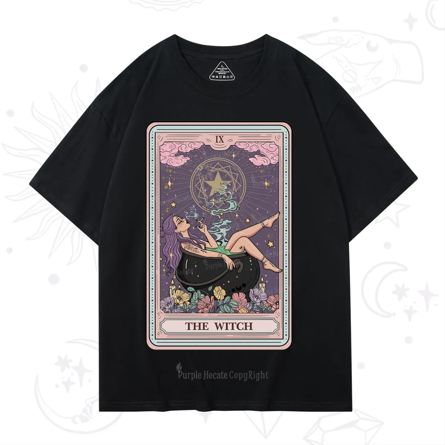 Purplehecate The Witch Tarot Card T-Shirt