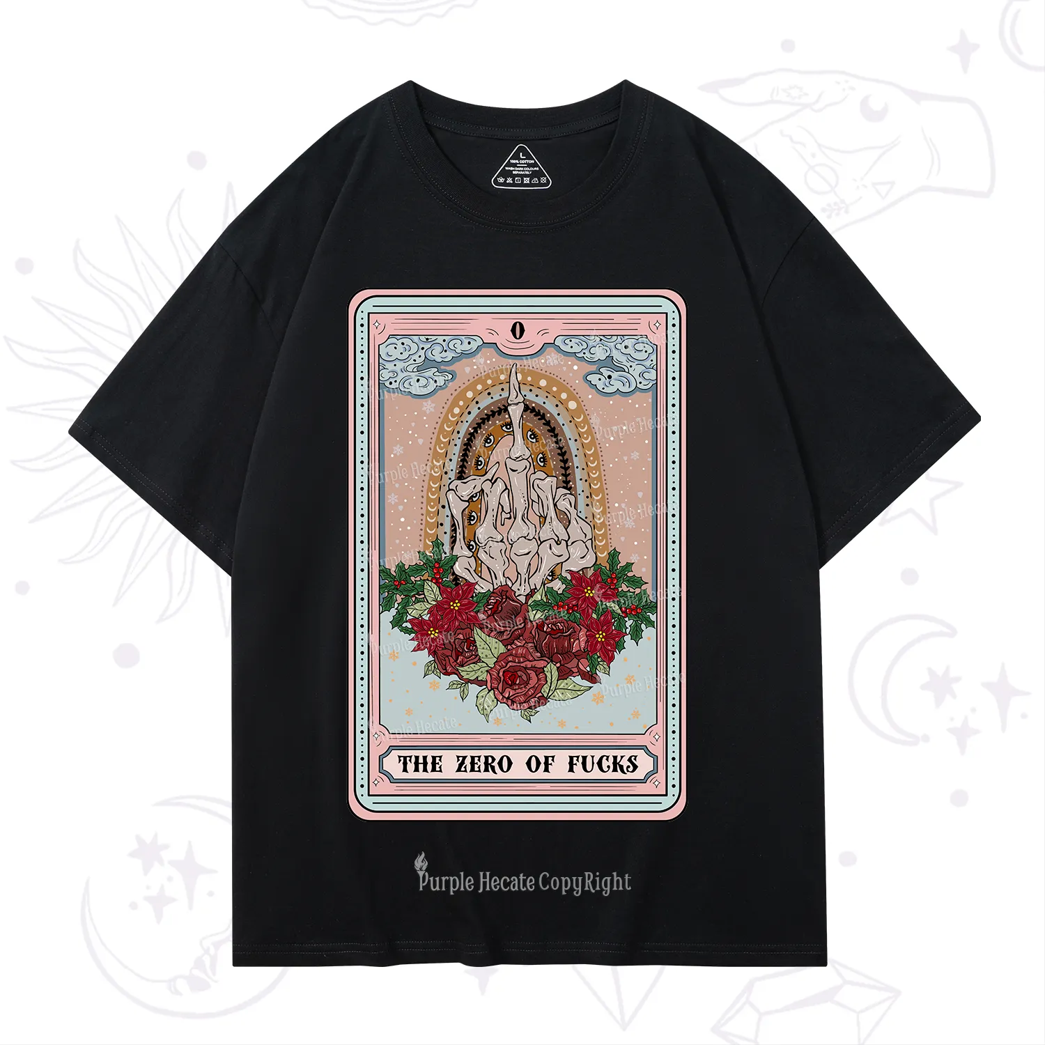 Purplehecate The Zero Of Fucks Tarot Christmas T-Shirt