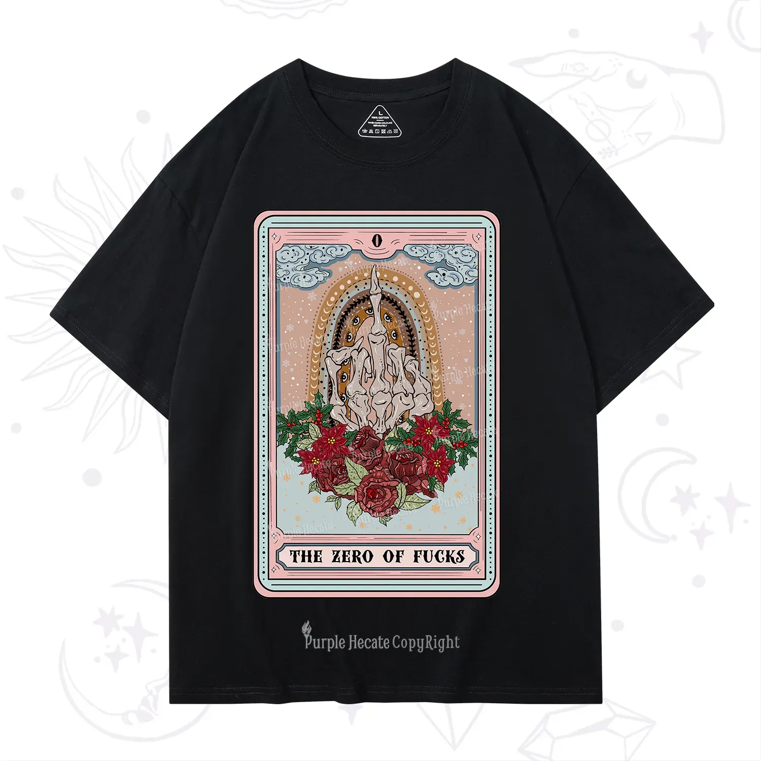 Purplehecate The Zero Of Fucks Tarot Christmas T-Shirt