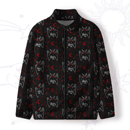 Purplehecate Witchy Mothman Night Full Zip Fleece Jacket