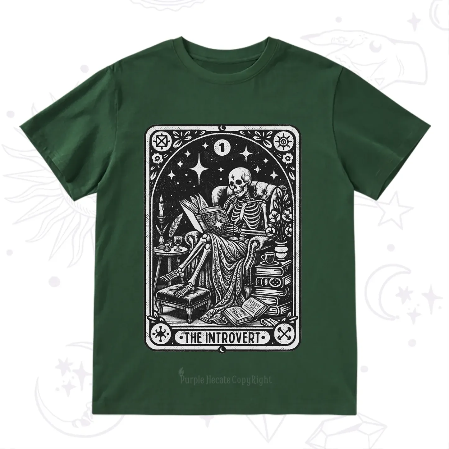 Purplehecate The Introvert Tarot Card T-Shirt
