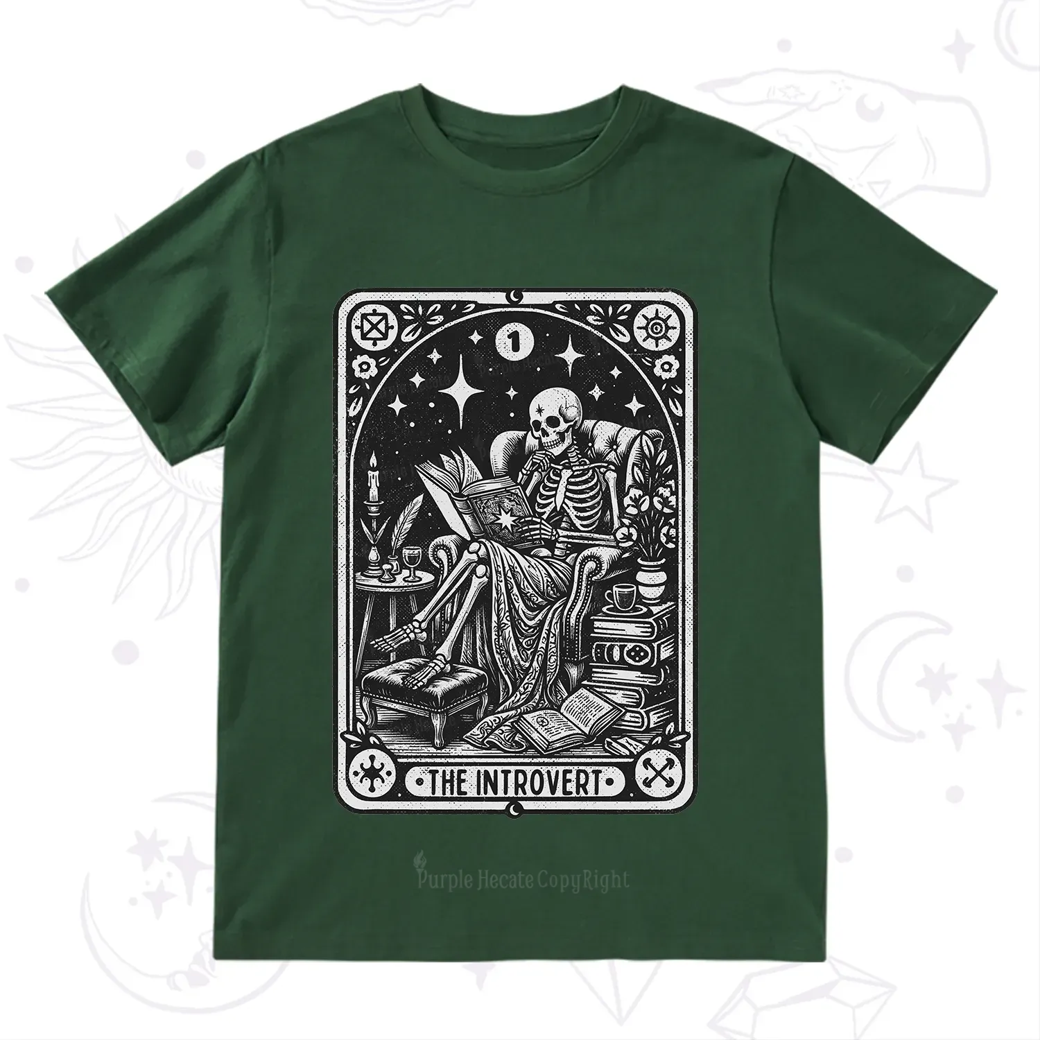 Purplehecate The Introvert Tarot Card T-Shirt