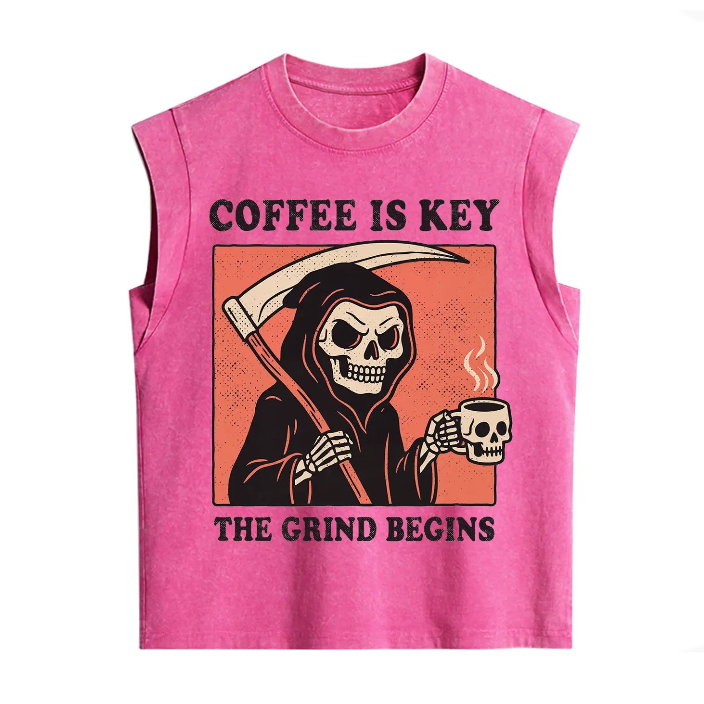 Purplehecate Coffee Is Key The Grind Begins Vintage Washed Tank