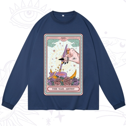 Purplehecate The Nail Artsit Tarot Card Long Sleeve T-Shirt