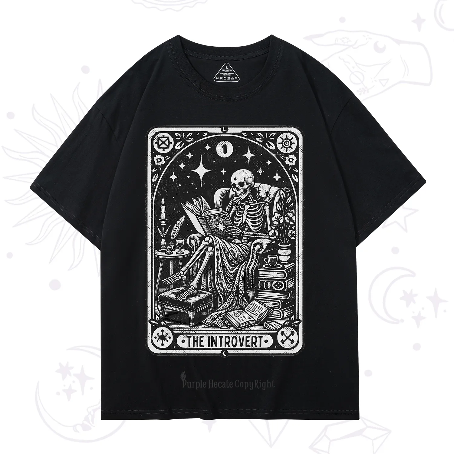 Purplehecate The Introvert Tarot Card T-Shirt