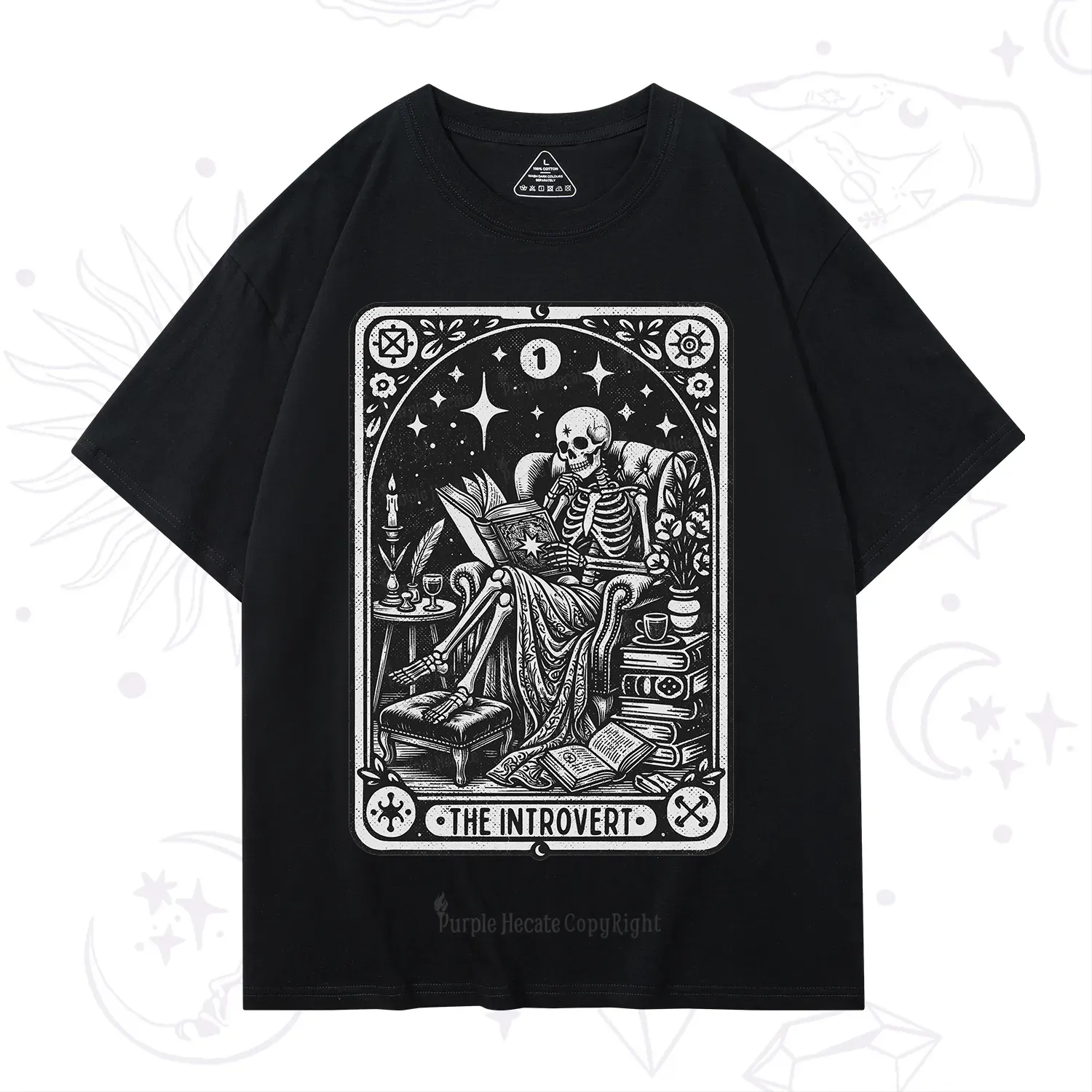 Purplehecate The Introvert Tarot Card T-Shirt