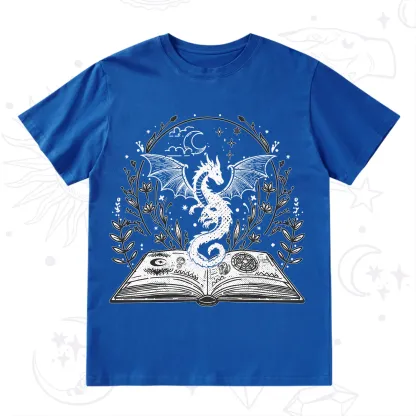 Purplehecate Magical Book Dragon Fantasy T-Shirt