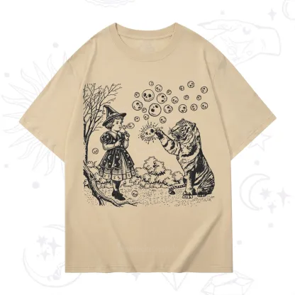 Purplehecate Girl and Tiger T-Shirt