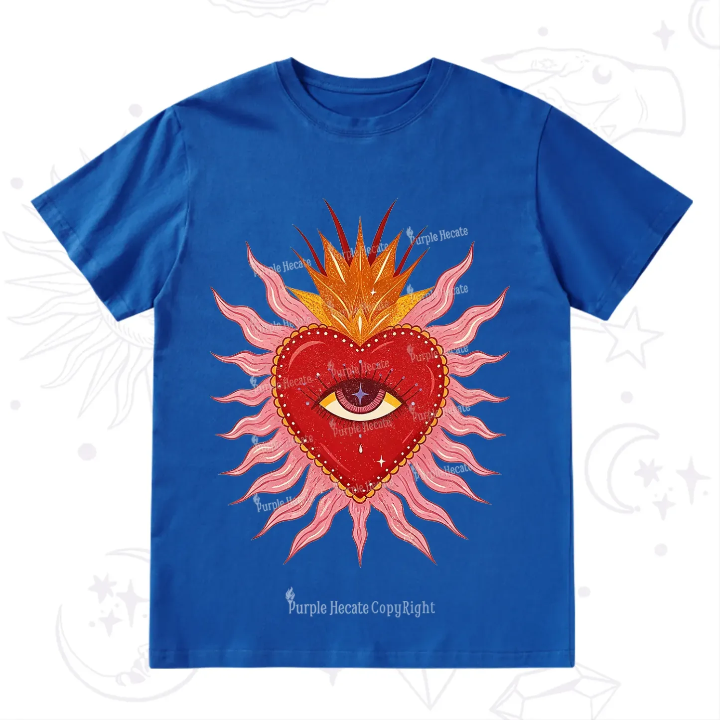 Purplehecate Sacred Flame Heart T-Shirt
