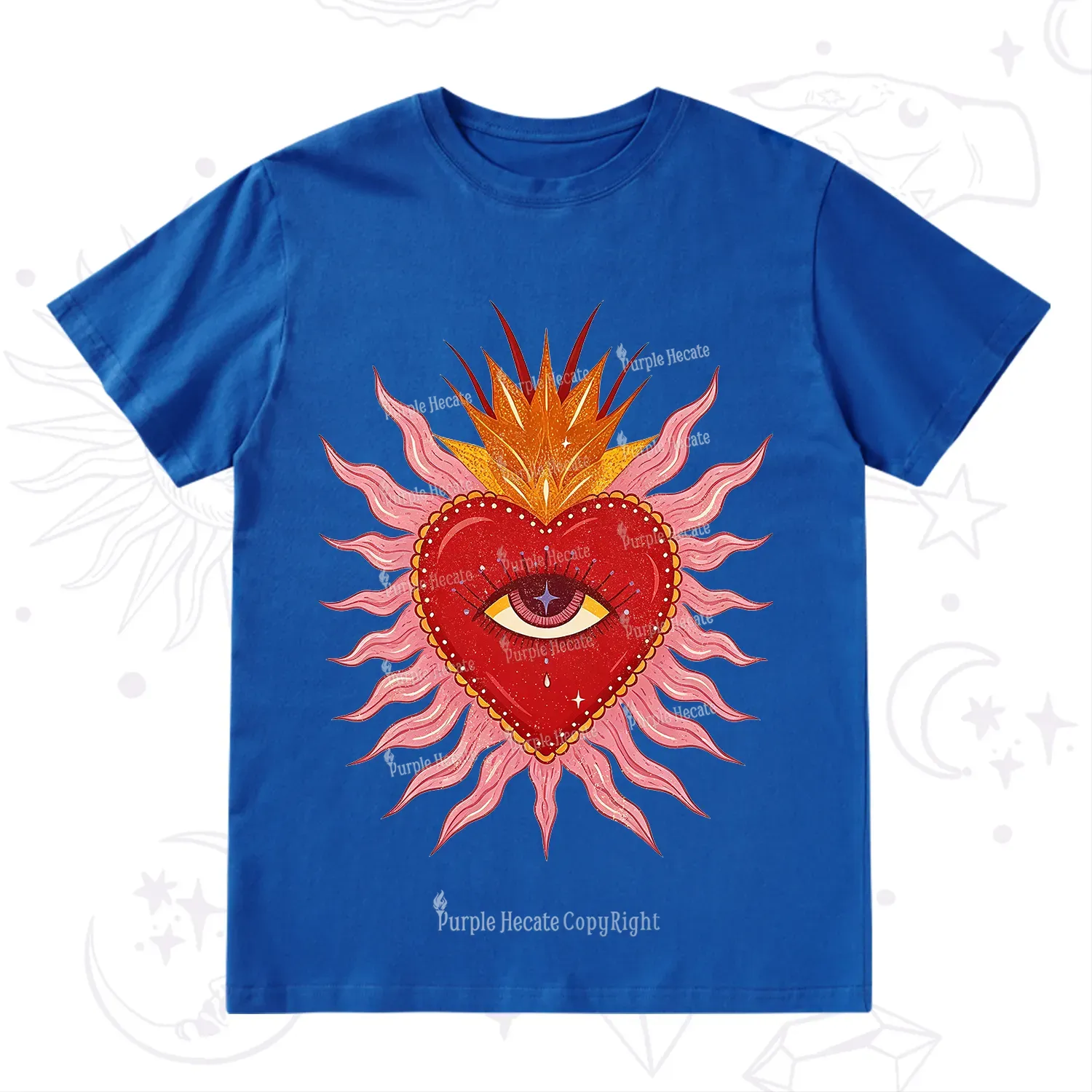 Purplehecate Sacred Flame Heart T-Shirt