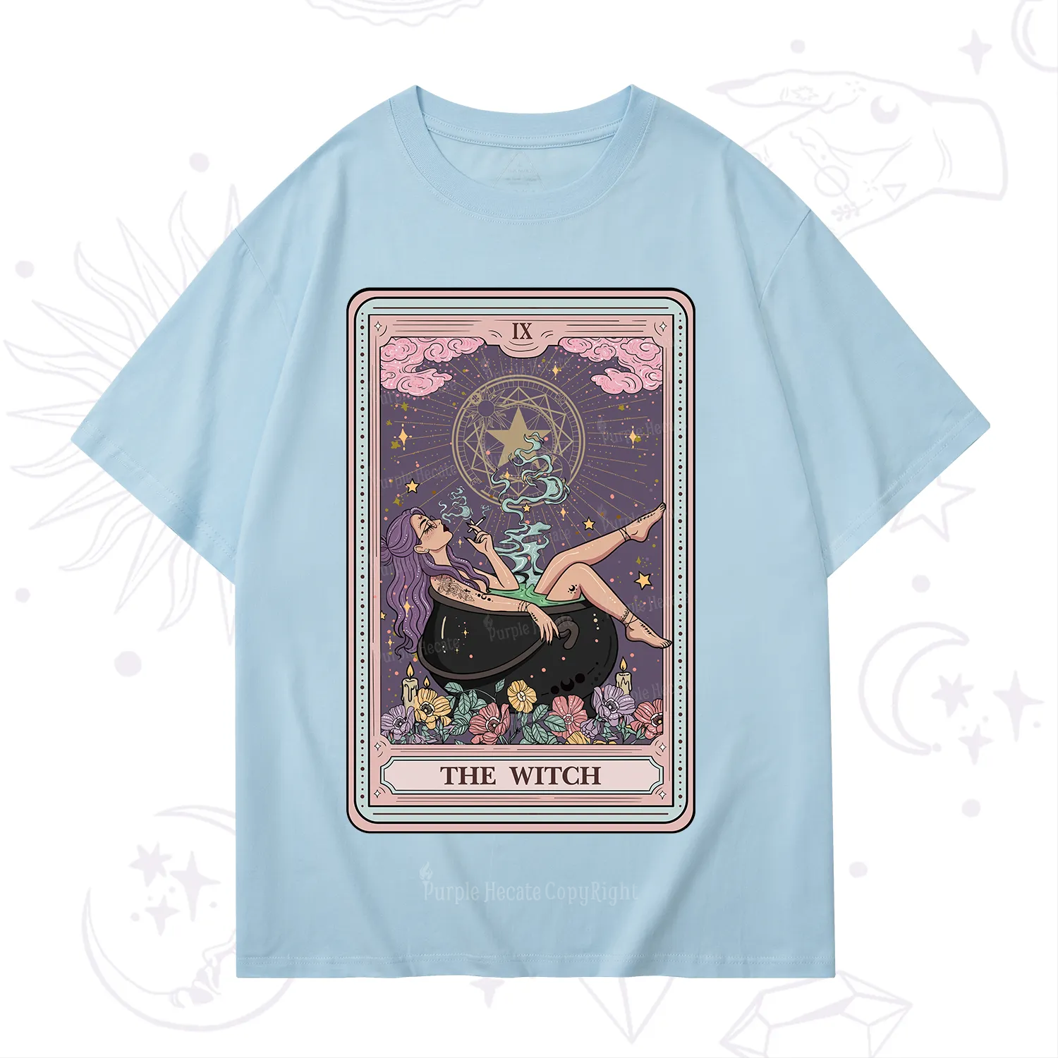Purplehecate The Witch Tarot Card T-Shirt