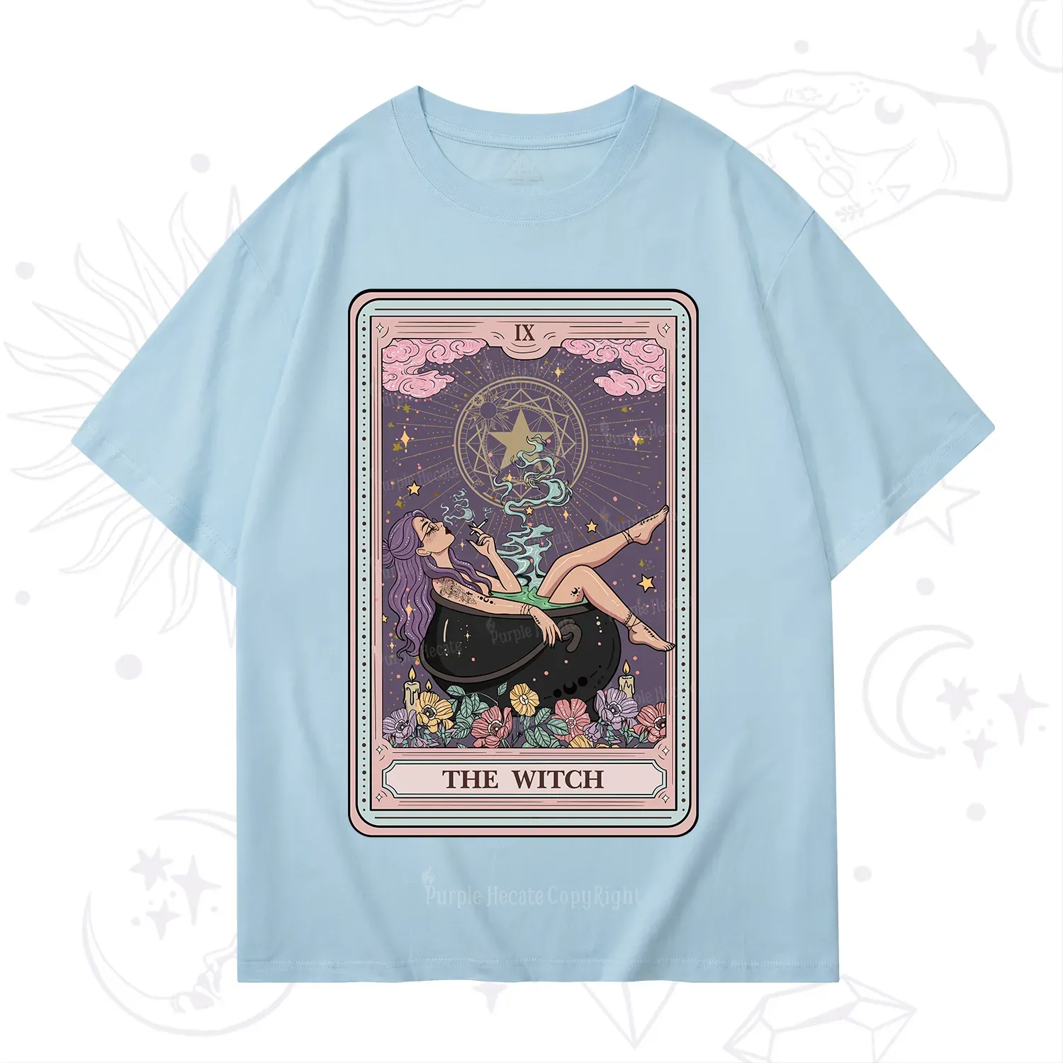 Purplehecate The Witch Tarot Card T-Shirt