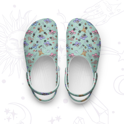 Purplehecate Magical Cowboy Skull Rubber Clogs