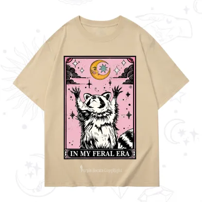 Purplehecate The In My Feral Era Tarot Raccoon T-Shirt