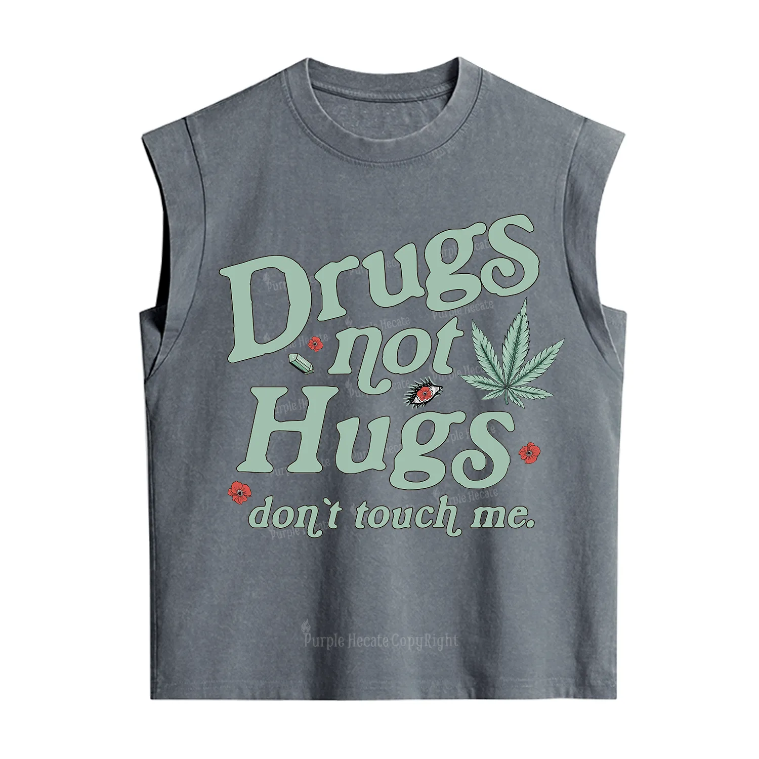 Purplehecate Sarcastic Weed Vintage Washed Tank
