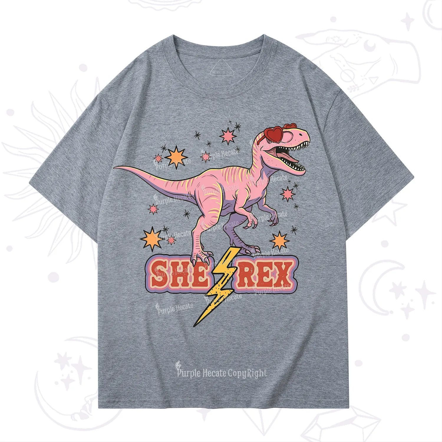 Purplehecate T Rex Dinosaur Girl T-Shirt