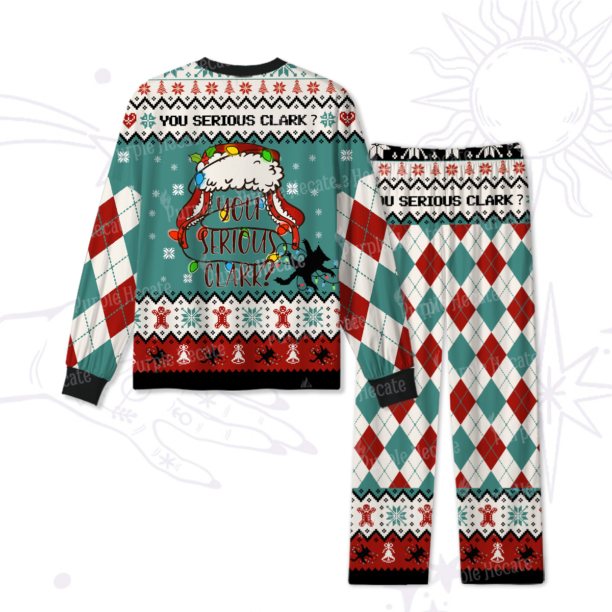 Purplehecate You’ve Got to Be Kidding Me Christmas Pajamas