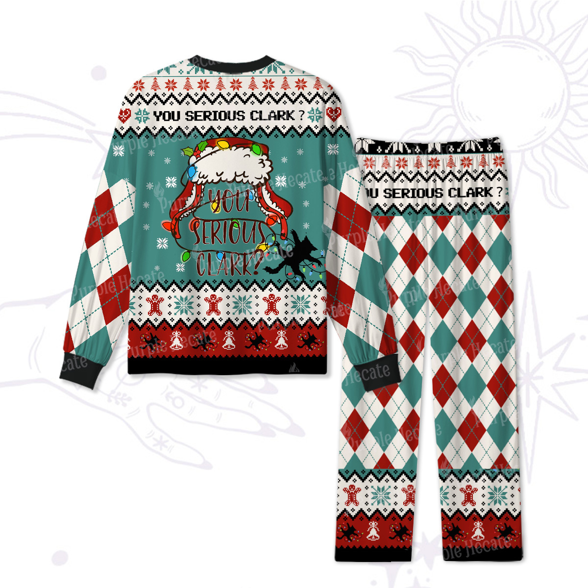 Purplehecate You’ve Got to Be Kidding Me Christmas Pajamas