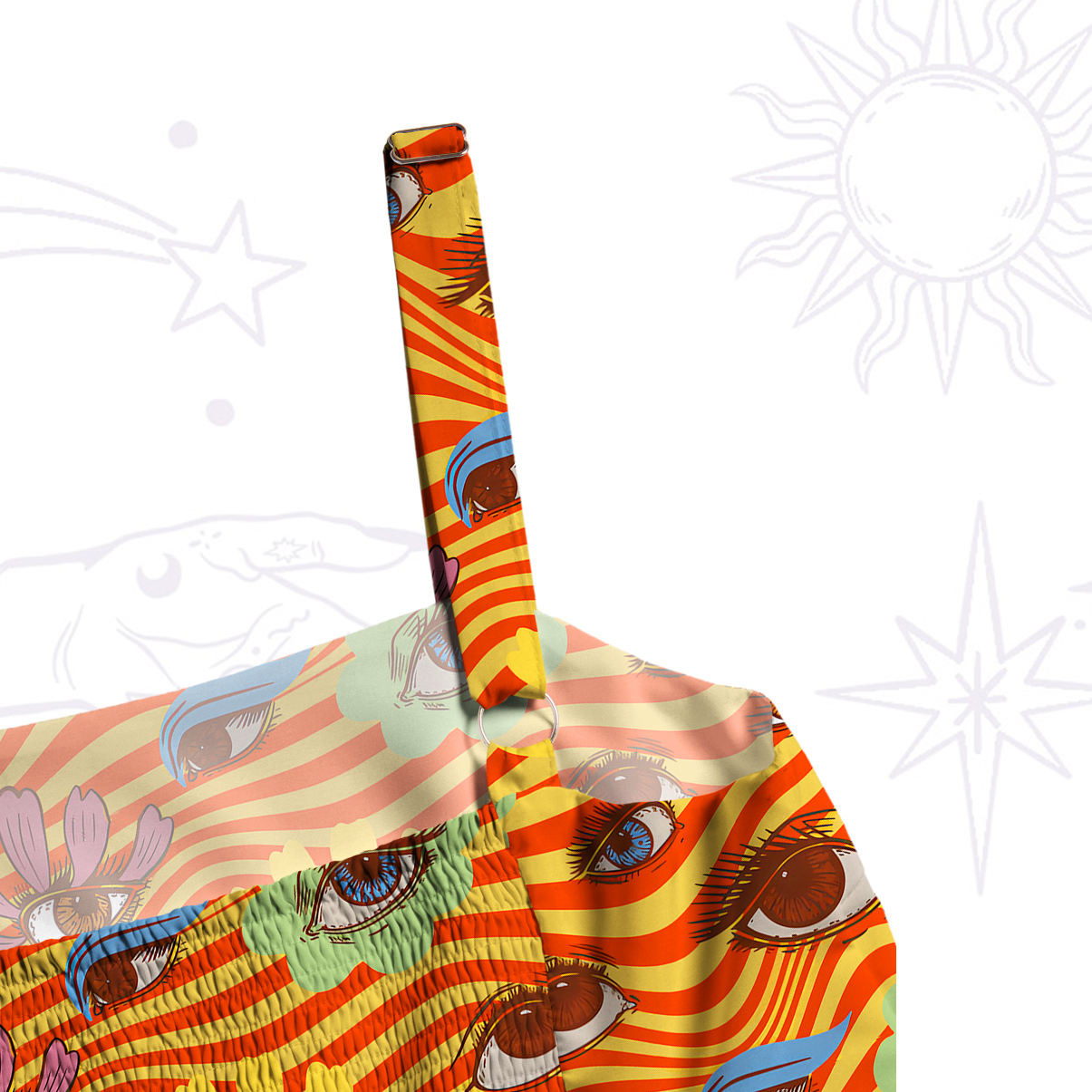 Purplehecate Flower Vision Wide Straps Maxi Dress