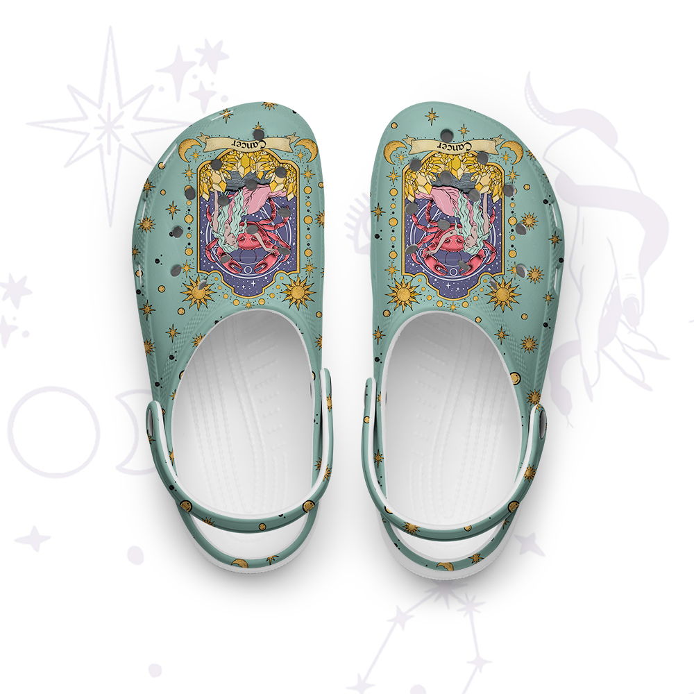 Purplehecate Cancer Zodiac Rubber Clogs