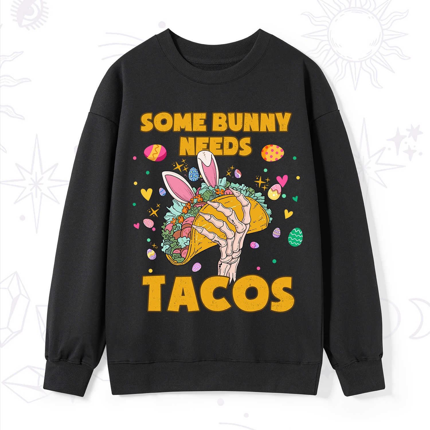Purplehecate Some Bunny Needs Tacos Easter Sweatshirt