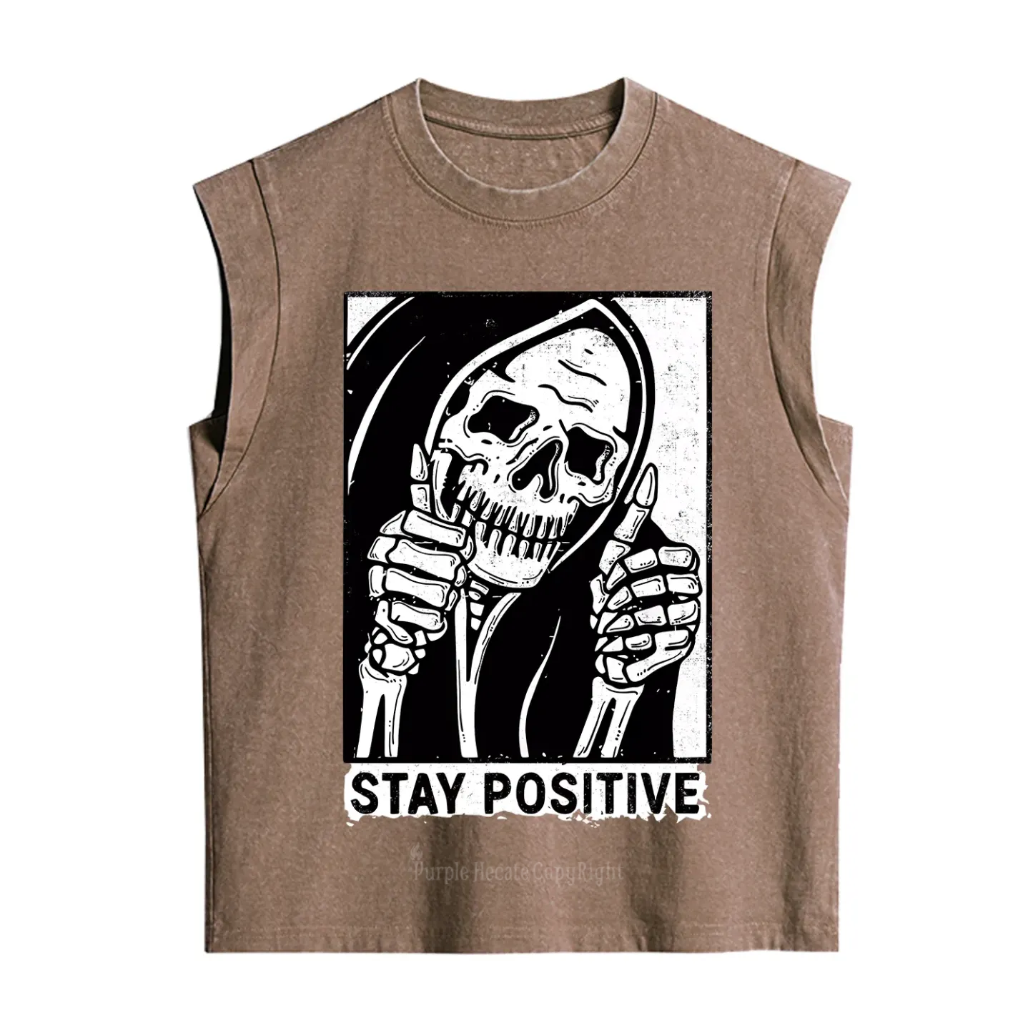 Purplehecate Stay Positive Vintage Washed Tank