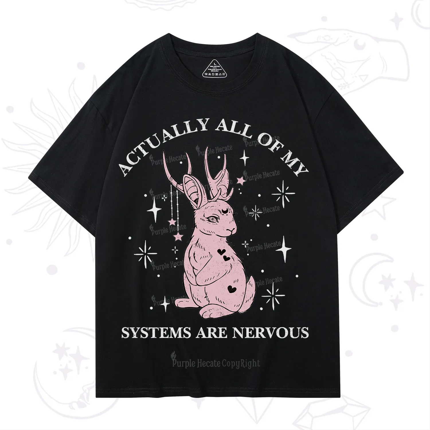 Purplehecate Actually All Of My Systems Are Nervous T-Shirt