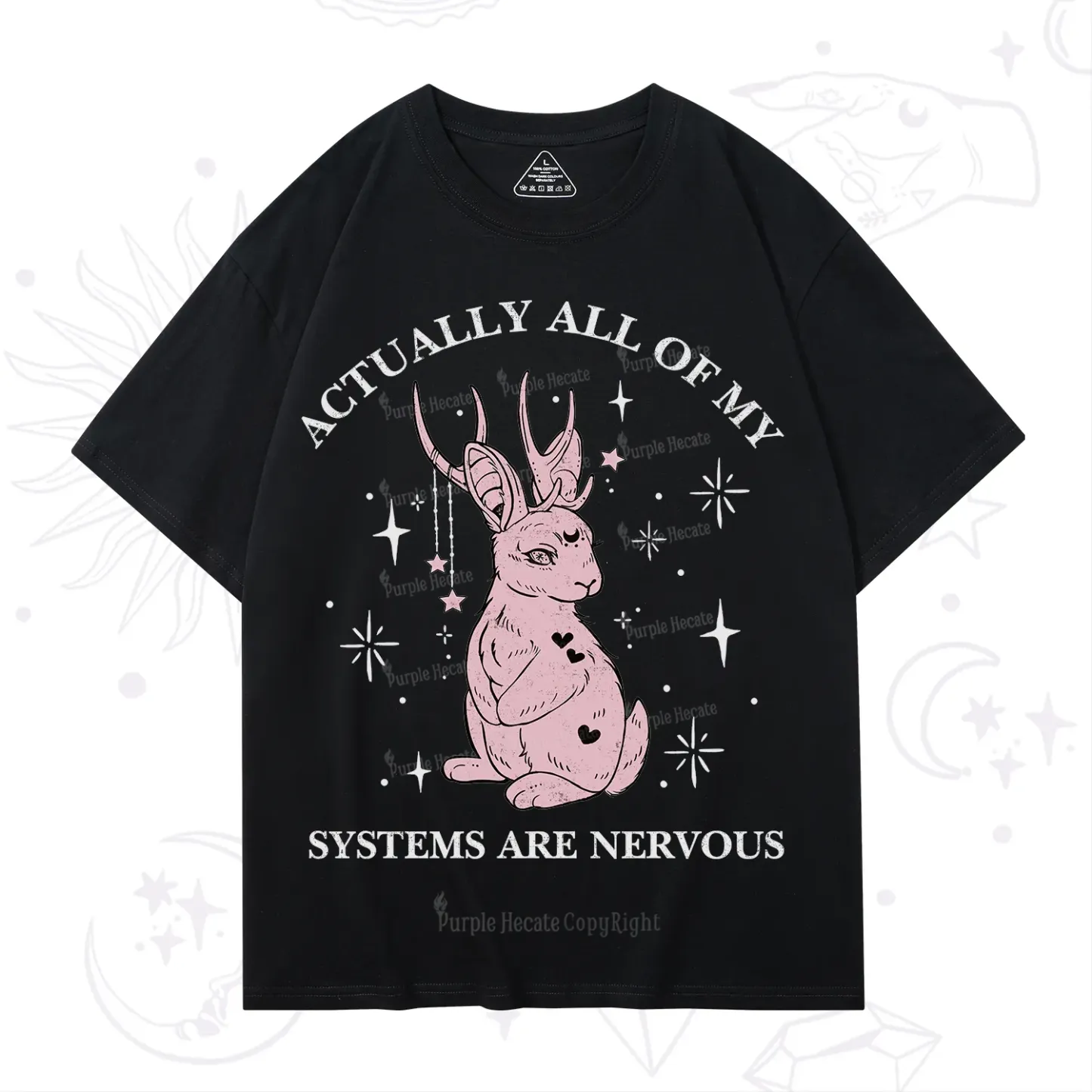 Purplehecate Actually All Of My Systems Are Nervous T-Shirt