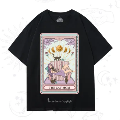 Purplehecate The Cat Mom Tarot T-Shirt