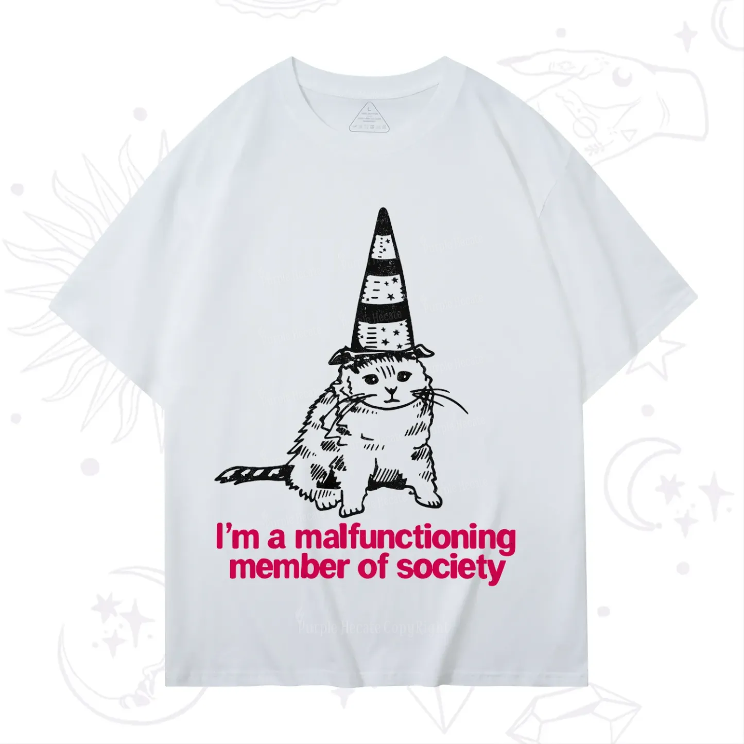 Purplehecate Social Anxiety Cat T-Shirt