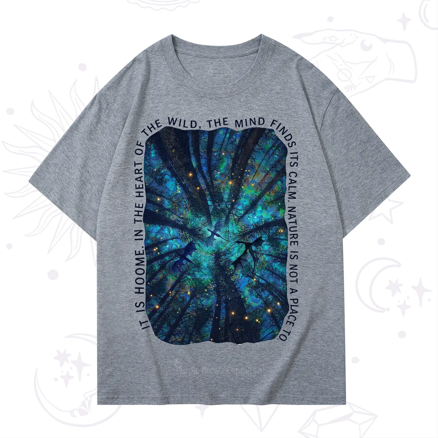 Purplehecate Forest Mindscape Night Sky T-Shirt
