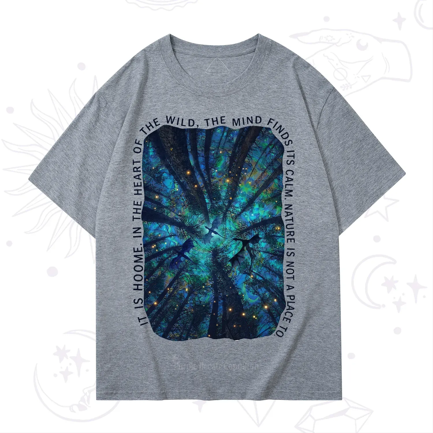 Purplehecate Forest Mindscape Night Sky T-Shirt