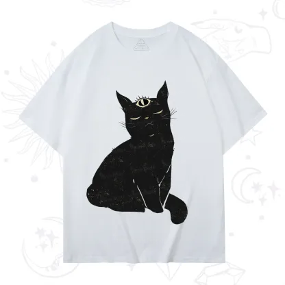Purplehecate Third Eye Black Cat T-Shirt
