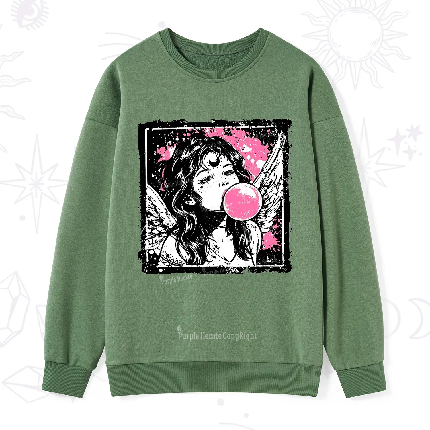 Purplehecate Grunge Angel with Bubblegum Sweatshirt