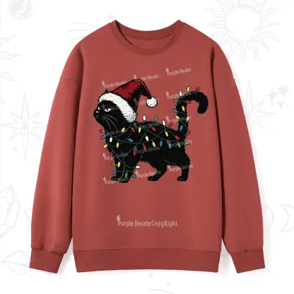 Purplehecate Cute Cat Christmas Sweatshirt