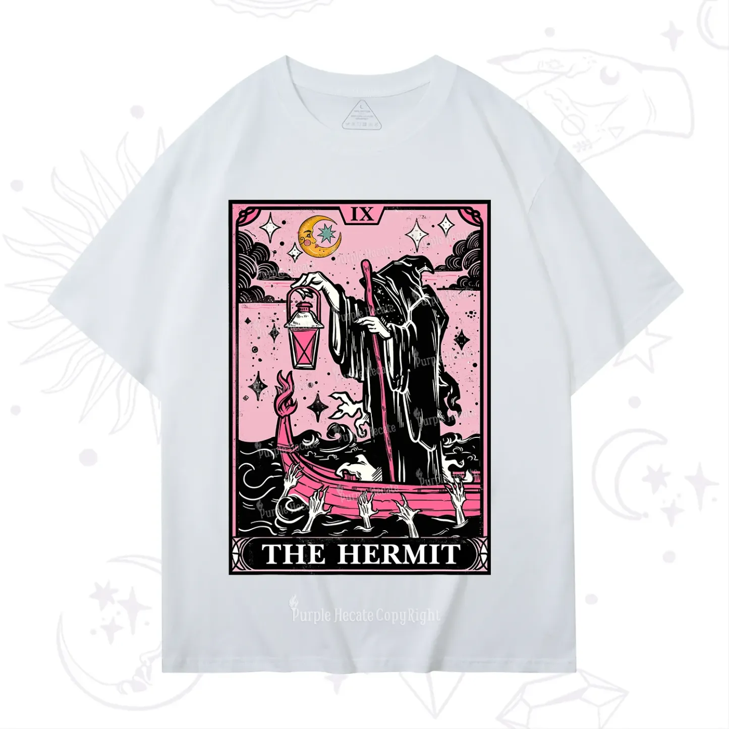 Purplehecate The Hermit Tarot Card T-Shirt