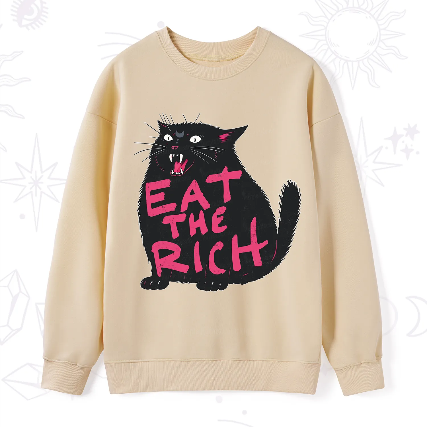 Purplehecate Eat The Rich Cat Sweatshirt