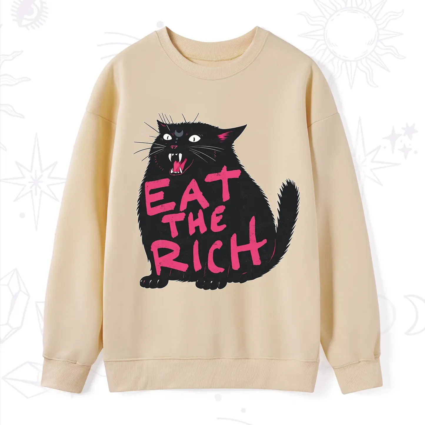 Purplehecate Eat The Rich Cat Sweatshirt
