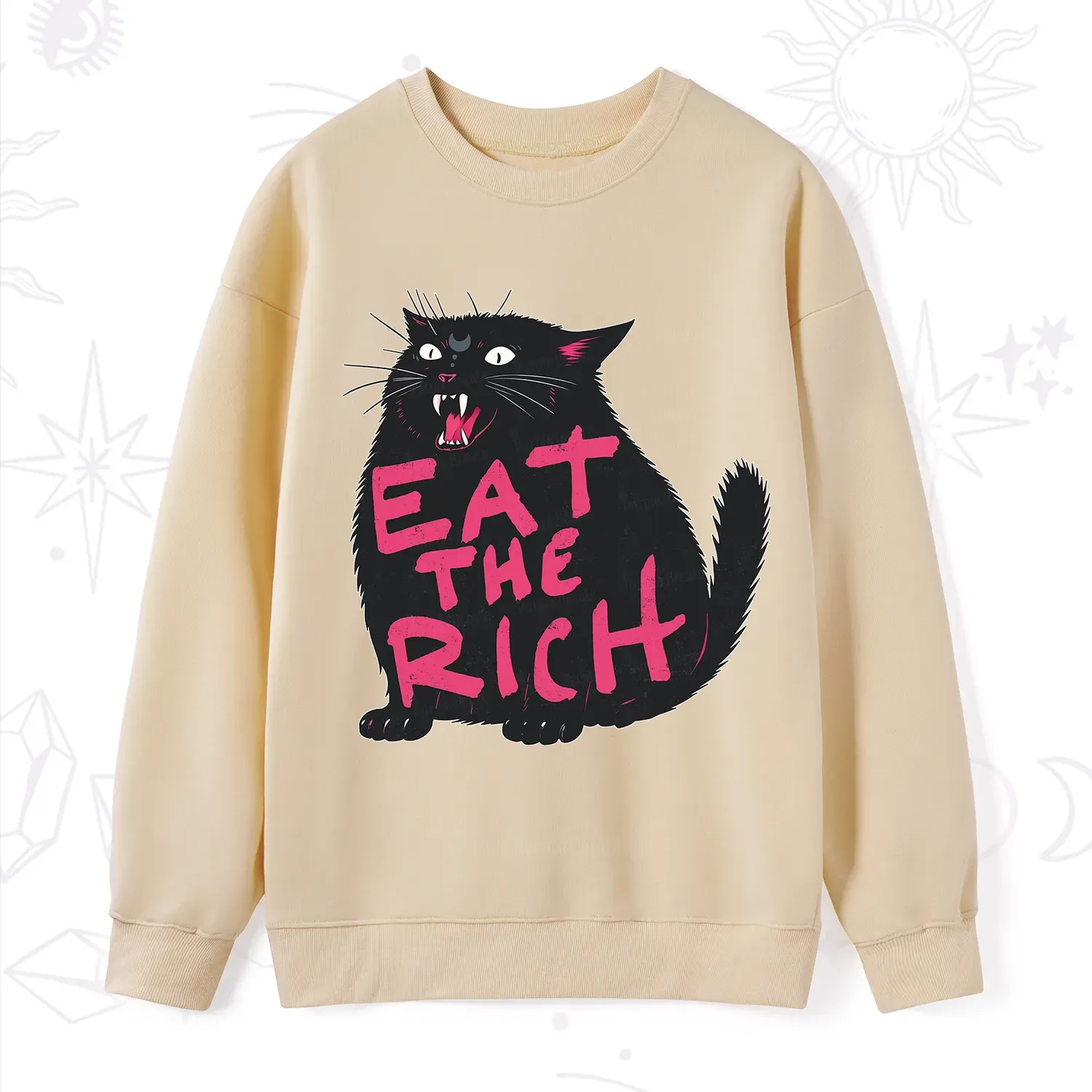 Purplehecate Eat The Rich Cat Sweatshirt