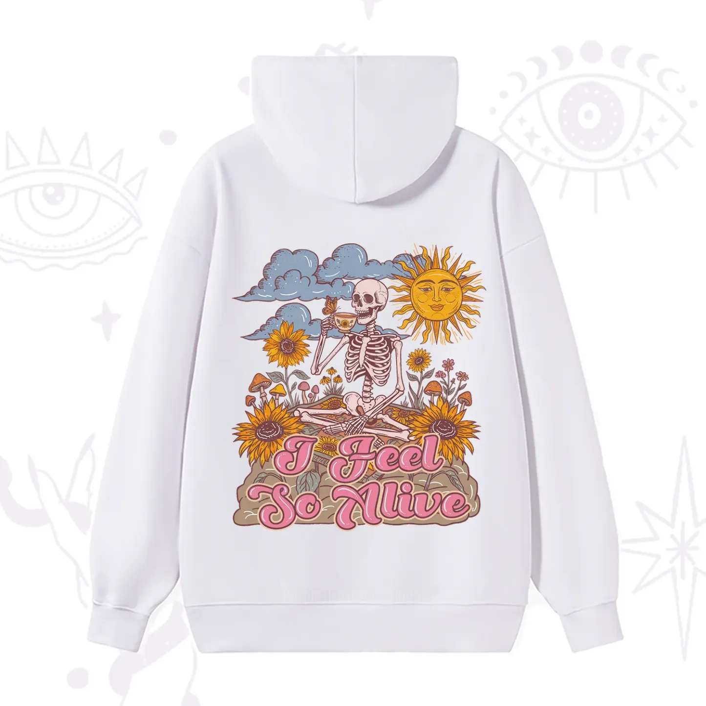 Purplehecate I feel So Alive Dancing Sarcastic Skeleton Hoodie
