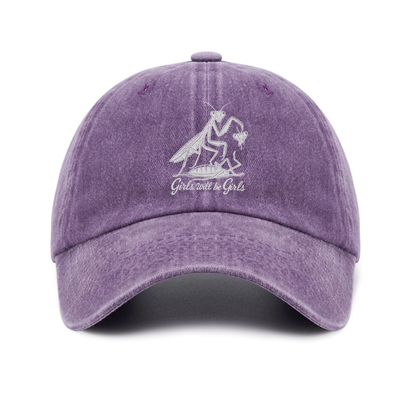 Purplehecate Girls Will Be Girls Praying Mantis Baseball Cap