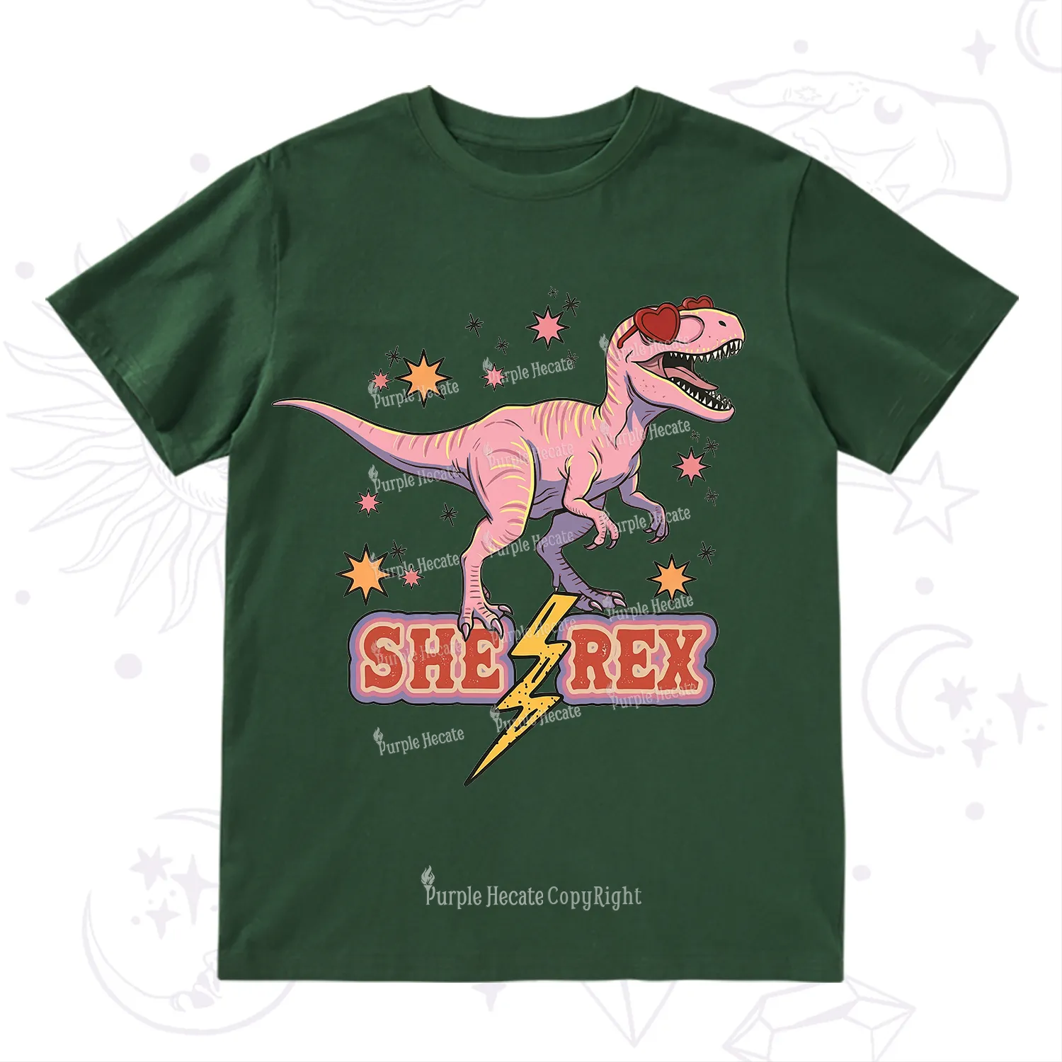 Purplehecate T Rex Dinosaur Girl T-Shirt