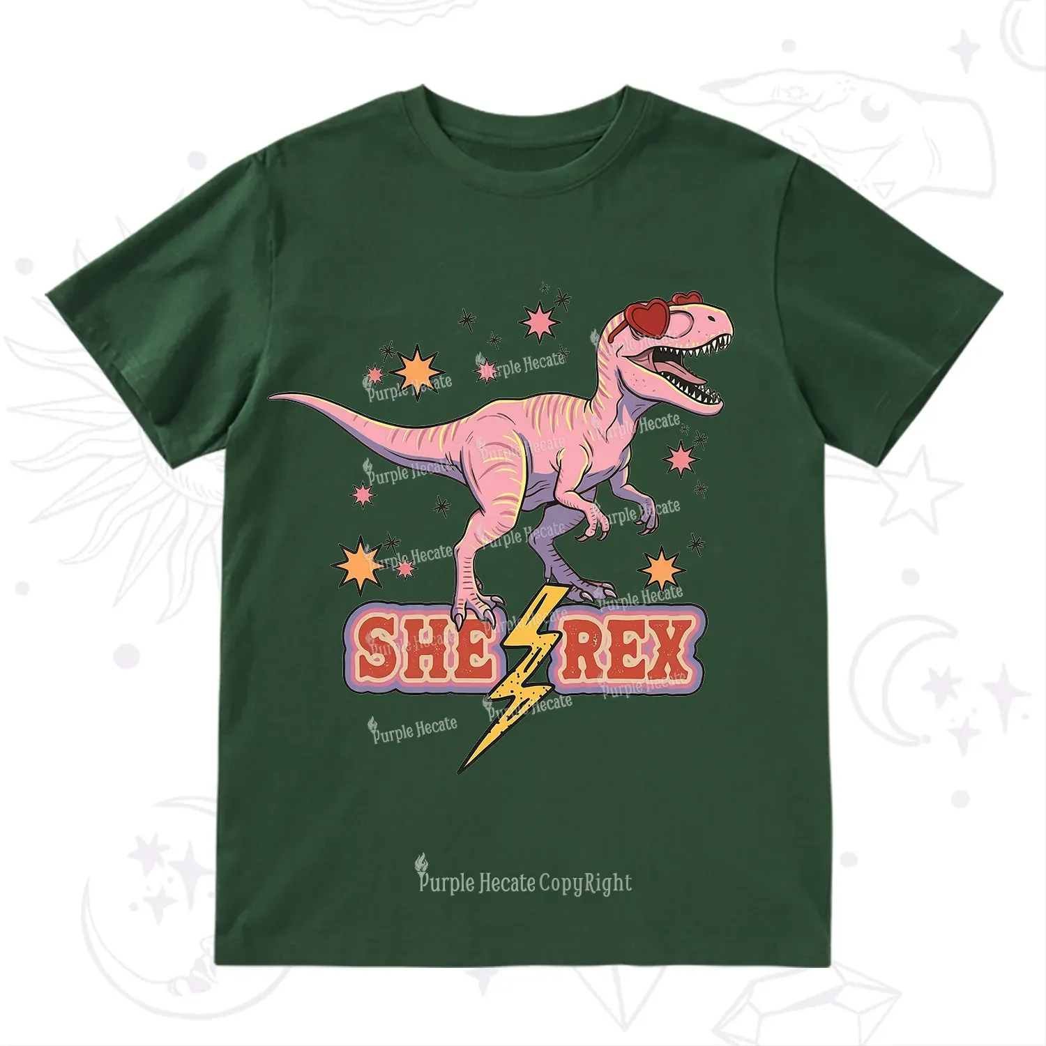 Purplehecate T Rex Dinosaur Girl T-Shirt