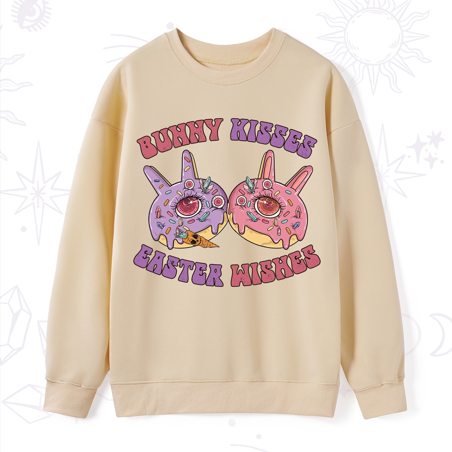 Purplehecate Bunny Kisses Easter Wishes Sweatshirt